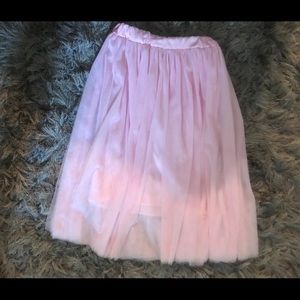 Pink tulle skirt